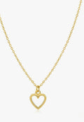 Gold necklace heart